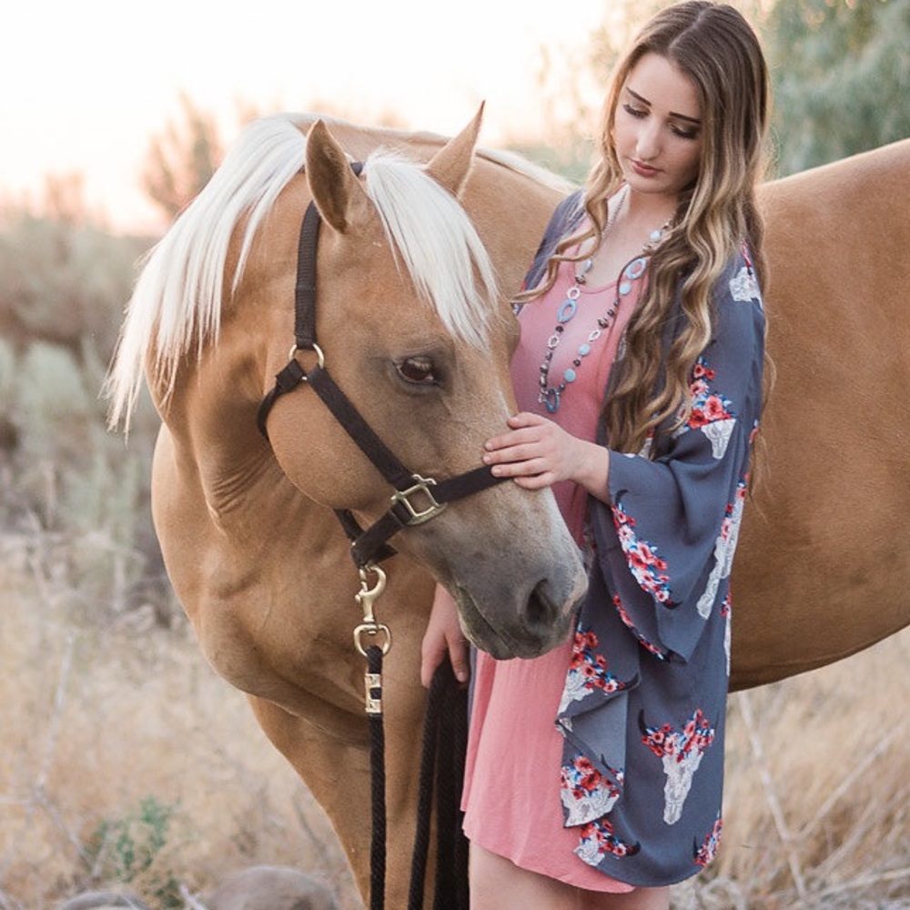 Cow skull and floral duster!